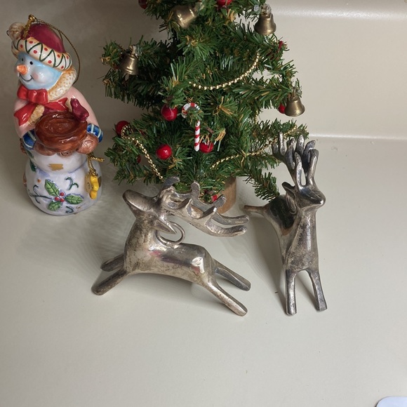 Two Metal/Steel Reindeer Christmas Ornaments - Picture 6 of 8